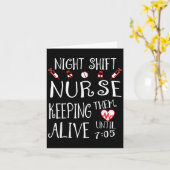Night Shift Nurse Funny Nursing Hostal Funny Rn Qu カード (黄色い花)