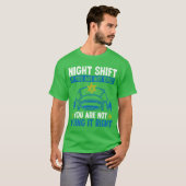 Night Shift Policeman Police Car Police Officer fr Tシャツ (正面フル)
