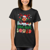 Night Shift Squad Nurse Reindeer Buffalo Red Plaid Tシャツ (正面)