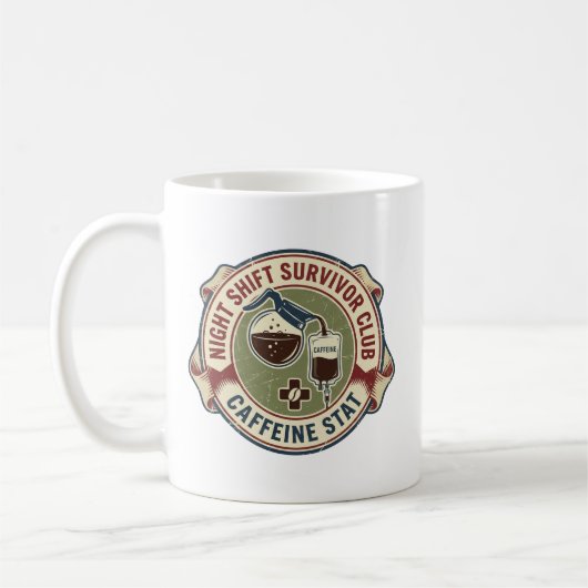 Night Shift Survivor Club Nurse Coffee Mug コーヒーマグカップ (左)