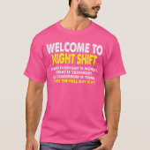 Night Shift Workers Funny Midnight Shift retro gif Tシャツ (正面)