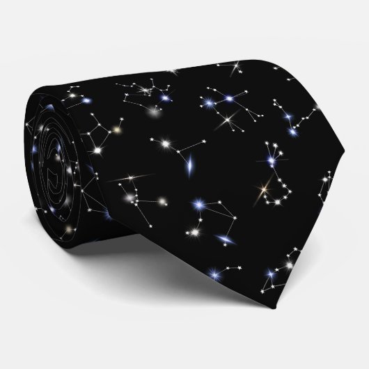 Night Sky Astrology Constellations Tie ネクタイ (ロール)