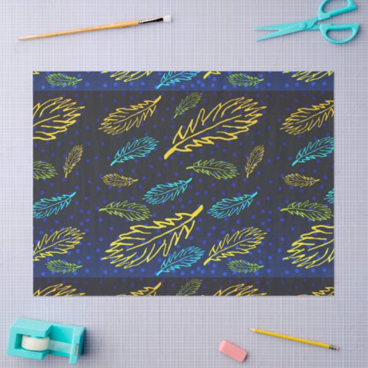 Night Sky Autumn Leaves Set 1 薄葉紙 (クラフト)