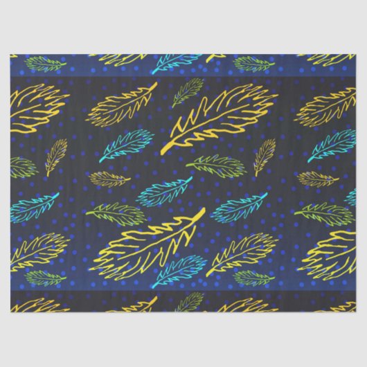 Night Sky Autumn Leaves Set 1 薄葉紙 (正面)