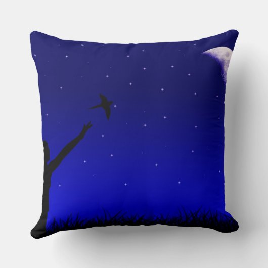 Night Sky - Cool Graphic Background クッション (裏面)