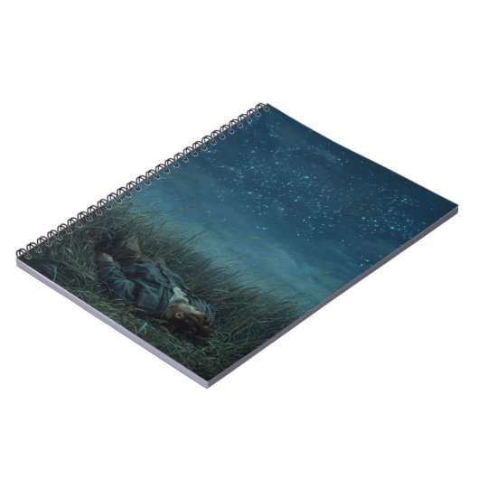 Night Sky Dreamer Grassfield Notebook ノートブック (左側)