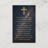 Night Sky Funeral Memorial Prayer Photo Cards 名刺 (裏面)