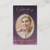 Night Sky Funeral Memorial Prayer Photo Cards 名刺 (正面)