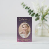 Night Sky Funeral Memorial Prayer Photo Cards 名刺 (スタンド正面)