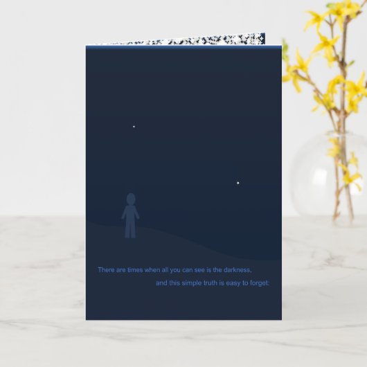 Night Sky Greeting Card カード (黄色い花)