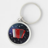 Night Sky Magnet上の赤いアコーディオン キーホルダー (正面)