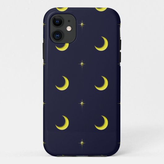 Night Sky Moon and Stars携帯電話ケース Case-Mate iPhoneケース (裏面)