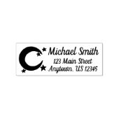 Night Sky Moon Star天文学のアドレパーソナライズされたス ラバースタンプ (インプリント)