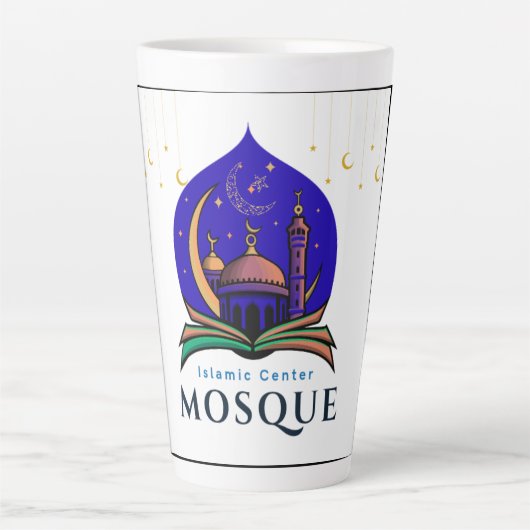 Night Sky Mosque Tumbler – Islamic Center Design カフェラテマグ (正面)
