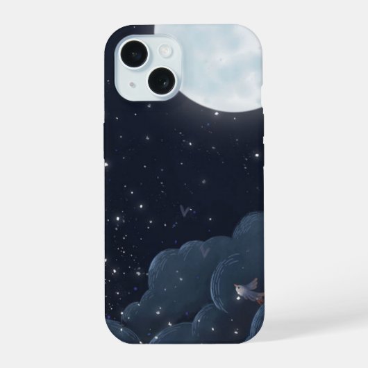 Night Sky Tough Phone Case — Moon, Stars  iPhone 15ケース (裏面)