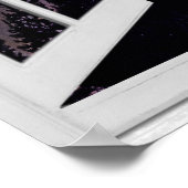 Night Sky View Trompe l'oeil Fake Window ポスター (角)