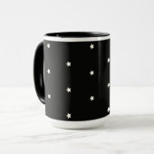 Night Sky, white stars at midnight, マグカップ (正面左)