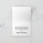 Night Sky Woodland Animals素朴 Baby Shower Than サンキューカード (内部)