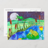 Night Songs Frogs ポストカード (正面/裏面)
