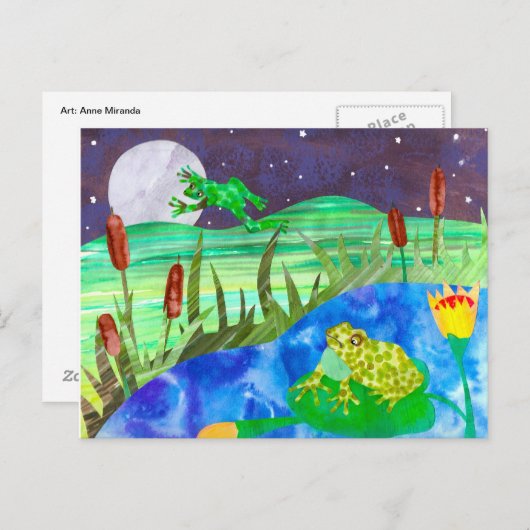 Night Songs Frogs ポストカード (正面/裏面)
