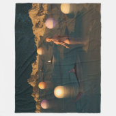 Night Swimming フリースブランケット (正面)