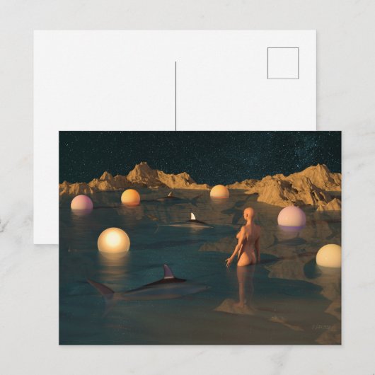 Night Swimming ポストカード (正面/裏面)