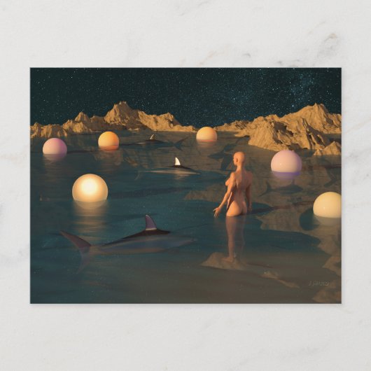 Night Swimming ポストカード (正面)