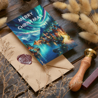 Night Symphony：レイクセレニティクリスマスカード ポストカード