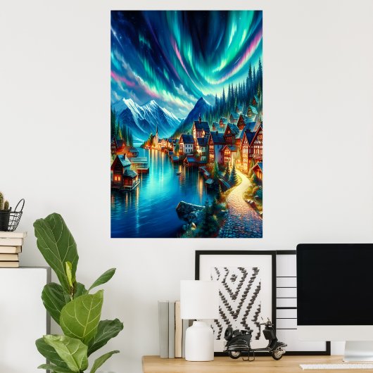 Night Symphony: Lake Serenity ポスター (ホームオフィス)