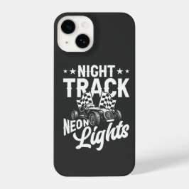 Night Track Neon Lights White Formula  iPhone 14ケース