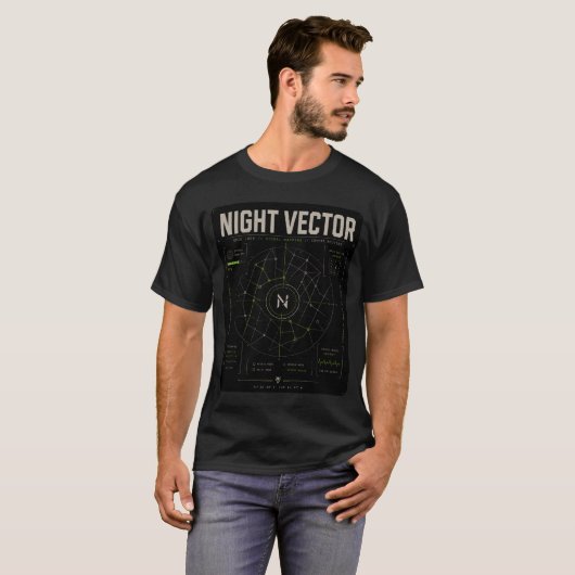 Night Vector | Grid Lock Signal Mapping tee Tシャツ (正面フル)