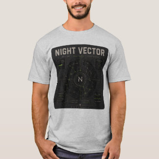 Night Vector | Grid Lock Signal Mapping tee Tシャツ