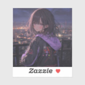 Night view | 東京娘 GenerartiveAI シール (シート)