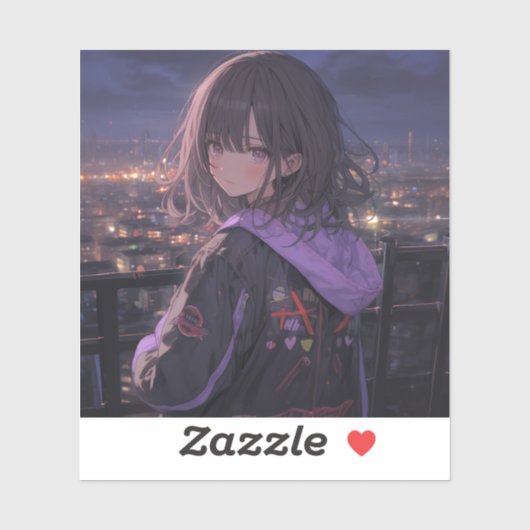 Night view | 東京娘 GenerartiveAI シール (シート)