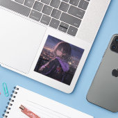 Night view | 東京娘 GenerartiveAI シール (ノートパソコンとiPhone)