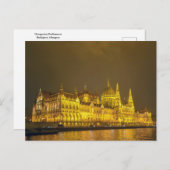 Night View, Hungarian Parliament, Budapest Hungary ポストカード (正面/裏面)
