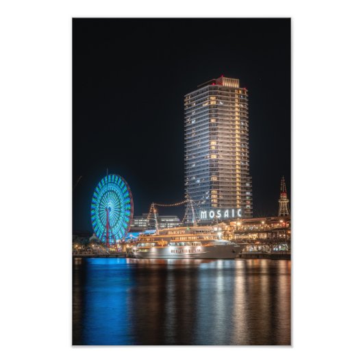 Night view taken in Kobe, Japan フォトプリント (正面)