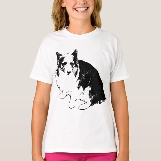 Night Watch Corgi Lines Tシャツ (正面)