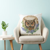Night Watcher Boho Owl Illustration クッション (椅子)