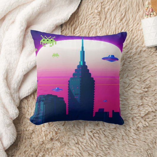 Night Waves and Vapor Daze クッション (ブランケット)