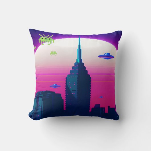 Night Waves and Vapor Daze クッション (正面)