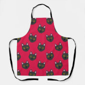 Night Whisper Cat Lovers Apron エプロン (正面)