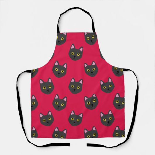 Night Whisper Cat Lovers Apron エプロン (正面)