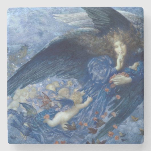 Night with her Train of Stars (Angel with Cherubs) ストーンコースター (正面)