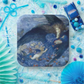 Night with her Train of Stars (Angel with Cherubs) ペーパープレート (パーティー)