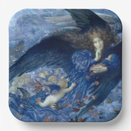 Night with her Train of Stars (Angel with Cherubs) ペーパープレート