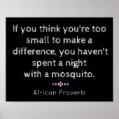 Night with Mosquito – アフリカの諺 – プリント (正面)