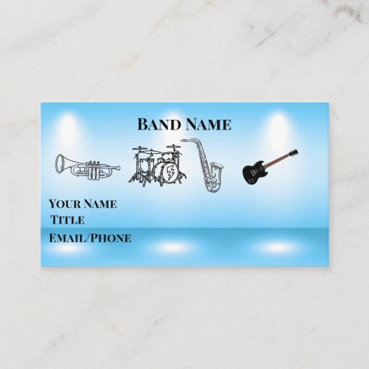 Nightclub Band Standard、3.5インチx 2.0インチ名刺 名刺 (正面)