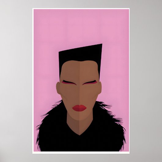 Nightclubbin' Inspired Original Icon Design Print ポスター (正面)