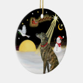 NightFlight – ブラインドグレイハウンド セラミックオーナメント (右)